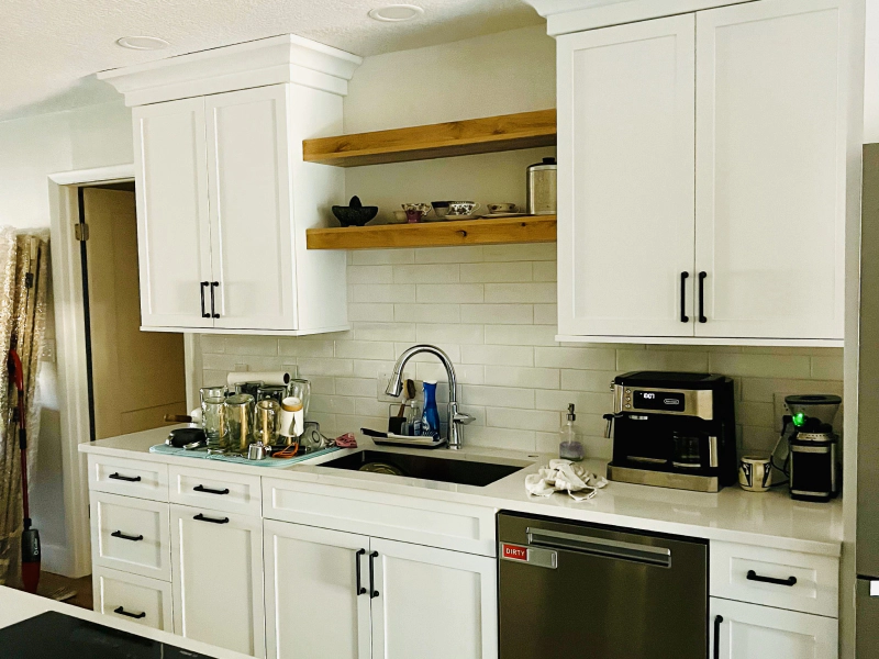 cabinets installed in a kitchen